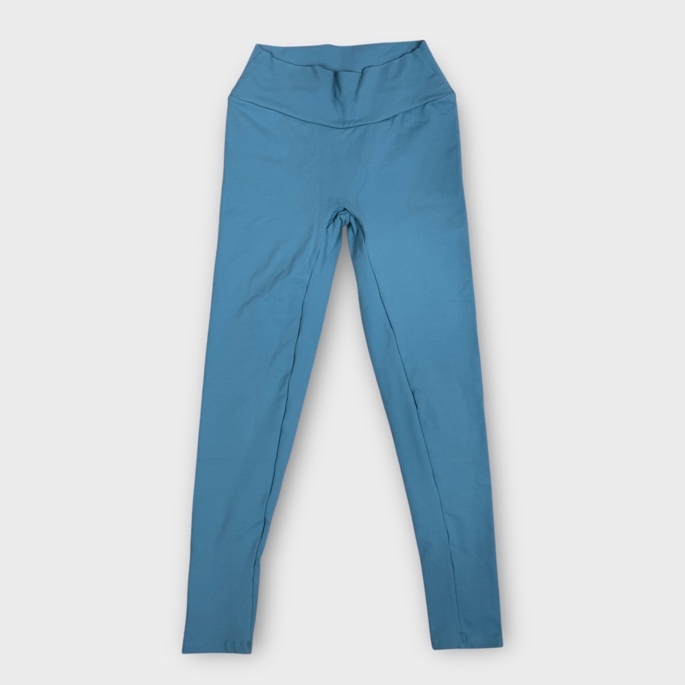 Booty by Brabants Blue Leggings Elastic‎ Waist Lounge Athleisure Women One Size